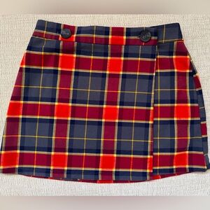 Plaid Button-Detail Women's Mini Skirt | School Girl